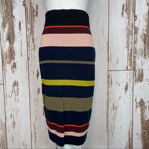Rachel Roy Multi Stripe Body Con Skirt M